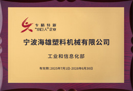 Honorary Certificate_Specialized, Innovative, and High-Technology 